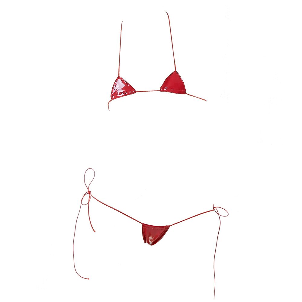 8883 Leather Micro Bikini Extreme Anime Lingerie Sexy Cosplay Outfit